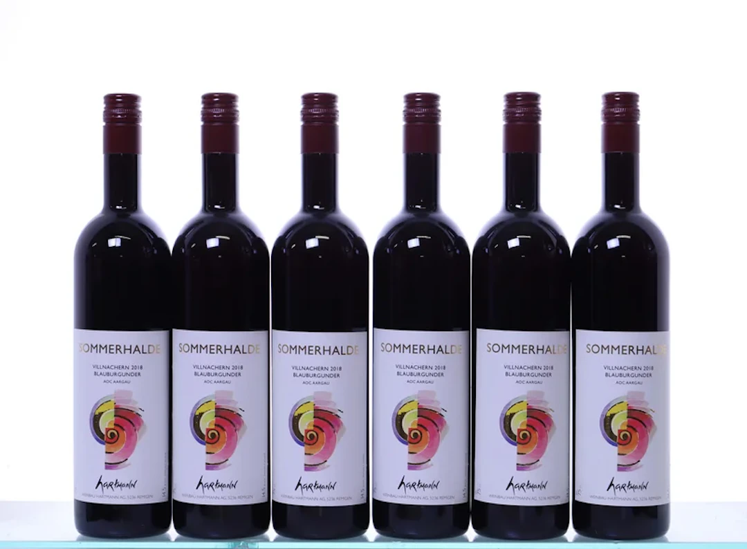 6 bottles. AARGAU Weinbau Hartmann, Villnachern, Sommerhalde Blauburgunder