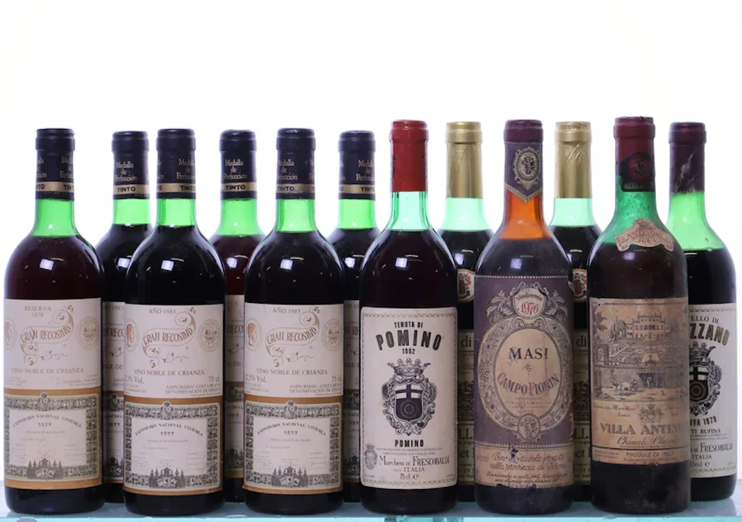 12 bottles. ITALY + SPAIN mixed 1964-1983.