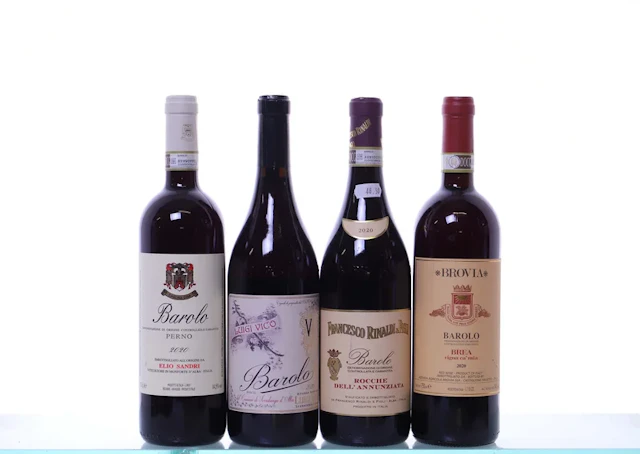 4 bottles. BAROLO mixed, 2020. 1x Perno, Elio Sandri, 1x Comune di