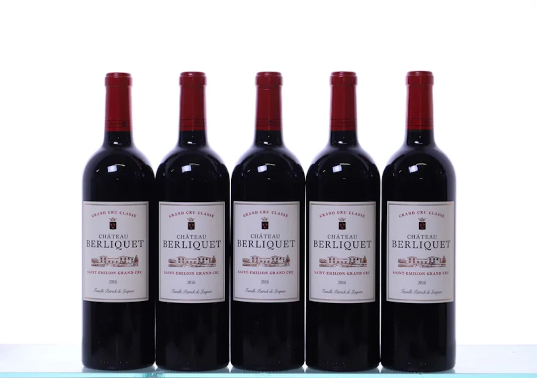 5 bottles. Château Berliquet Grand Cru Classé Saint-Emilion, 2016. Rating: P93.