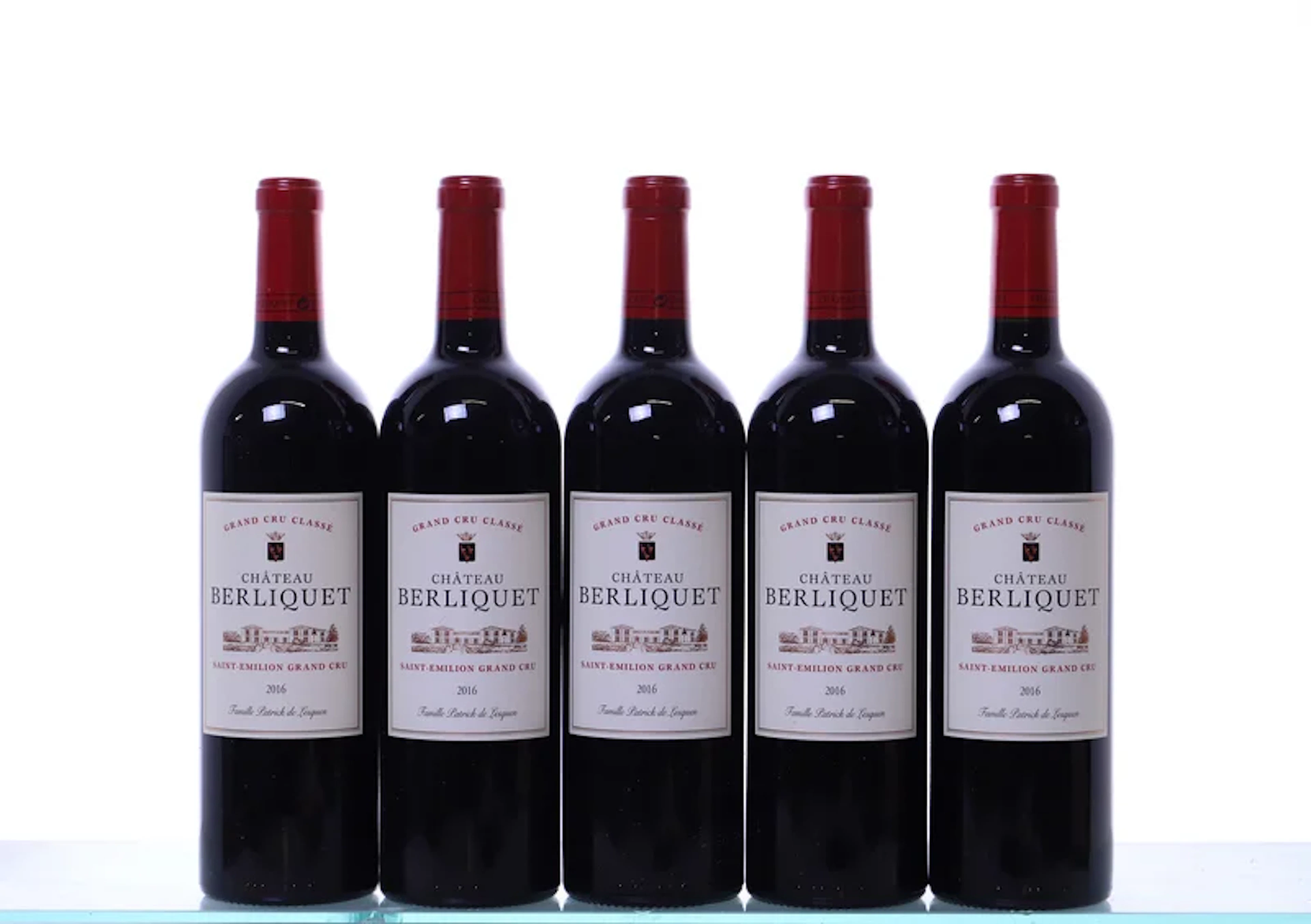 5 bottles. Château Berliquet Grand Cru Classé Saint-Emilion, 2016. Rating: P93.