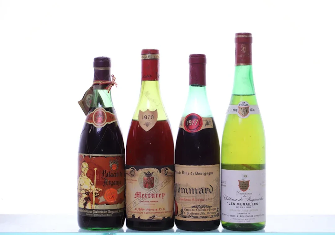 4 bottles. WORLDWIDE mixed 1948-1978.