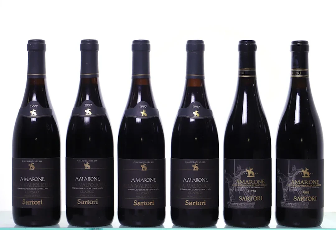 6 bottles. VENETO Sartori, Amarone della Valpolicella. 4x 1997, 1x