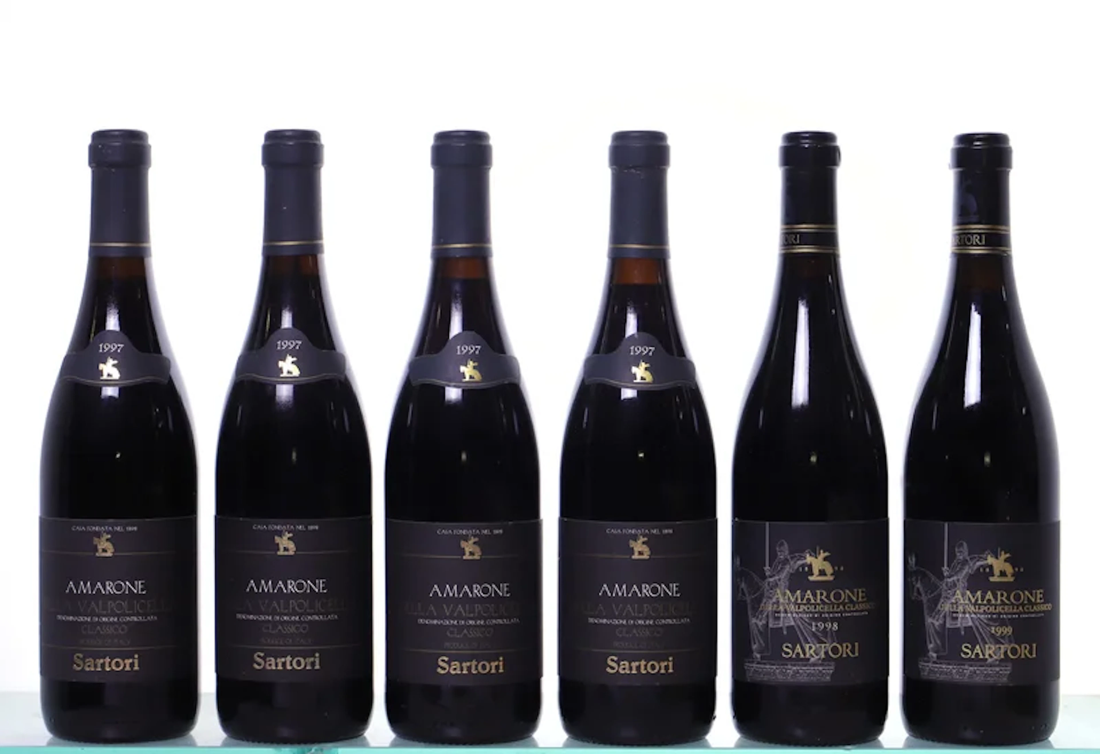 6 bottles. VENETO Sartori, Amarone della Valpolicella. 4x 1997, 1x