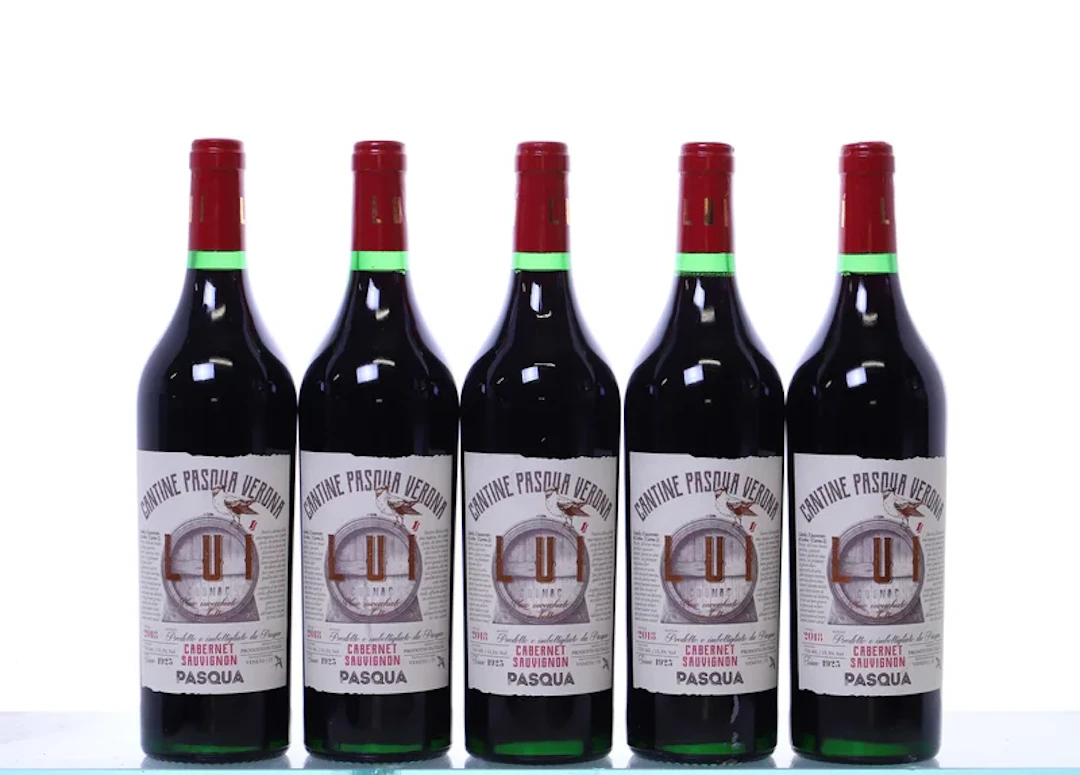 5 bottles. VENETO Pasqua, Luí, 2018.