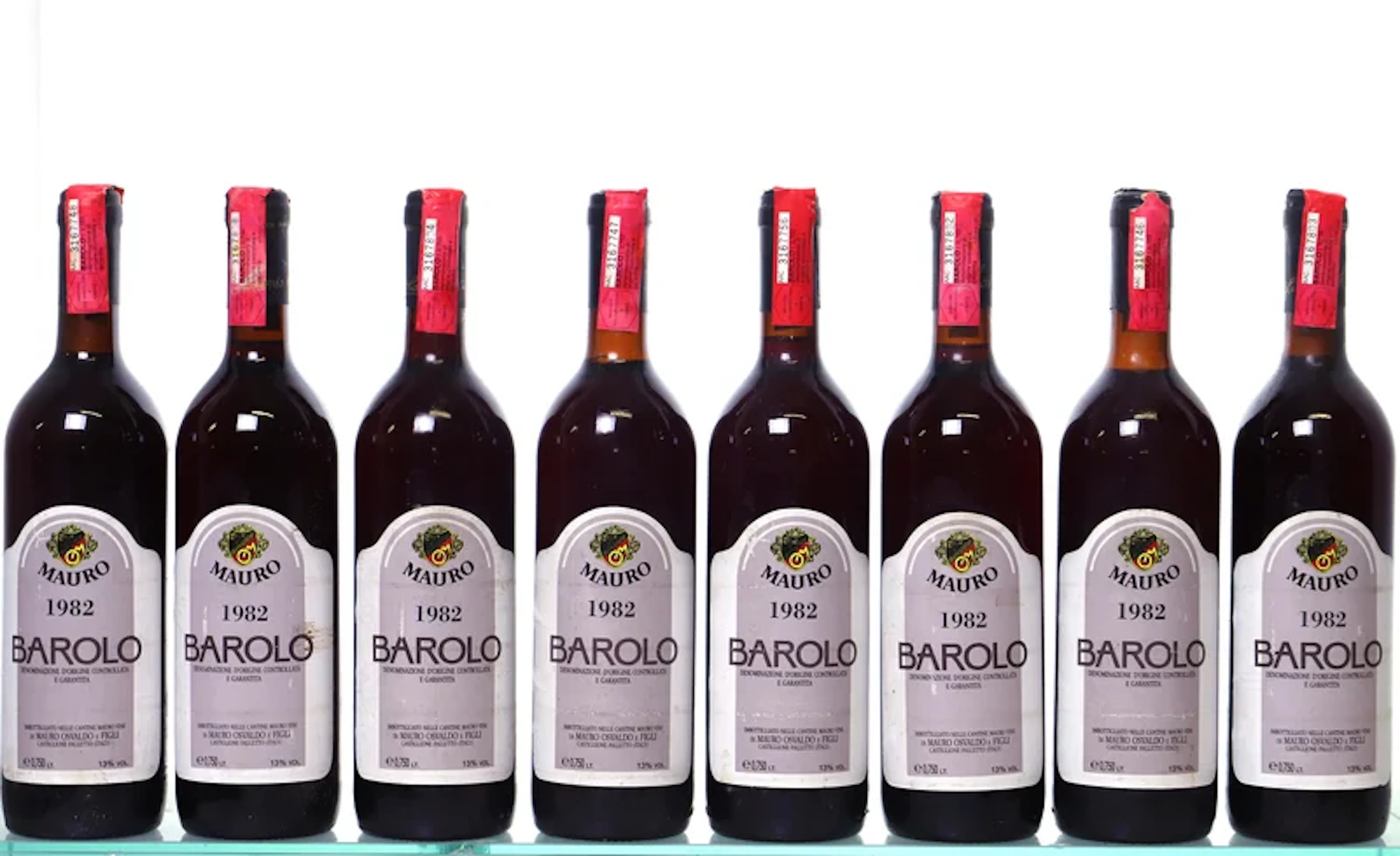8 bottles. MAURO Osvaldo, Barolo, 1982.