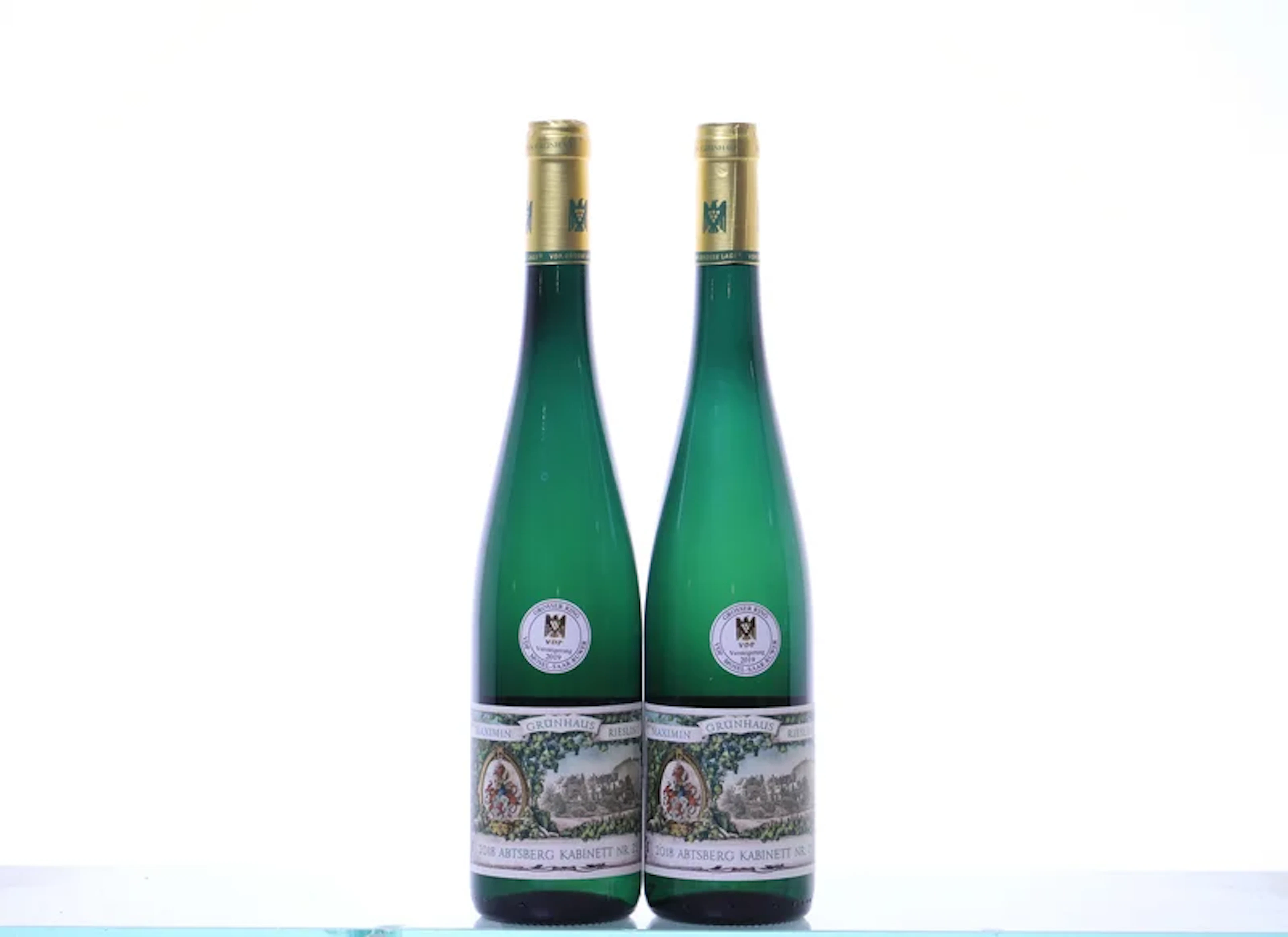 2 bottles. MOSEL Maximin Grünhäuser, Abtsberg Riesling Kabinett, 2018.