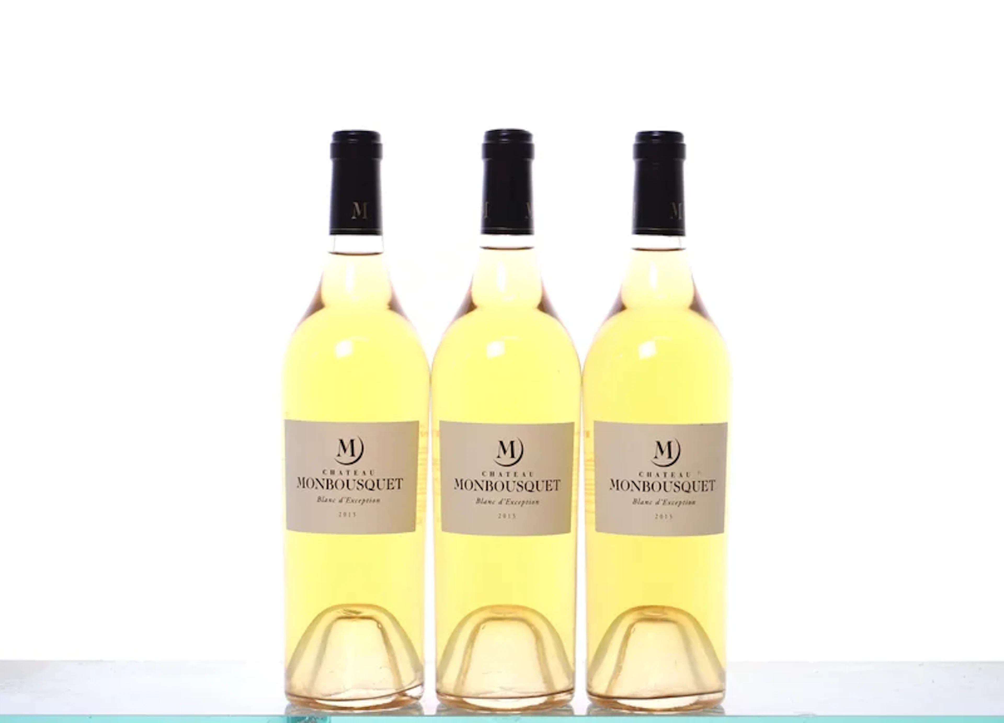 3 bottles. Château Monbousquet Bordeaux blanc, 2015. Rating: P91+.