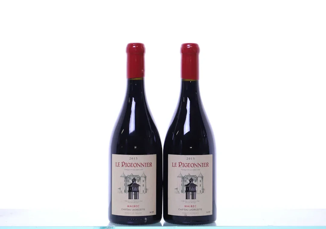 2 bottles. CAHORS Château La Grézette, Le Pigeonnier, 2015.