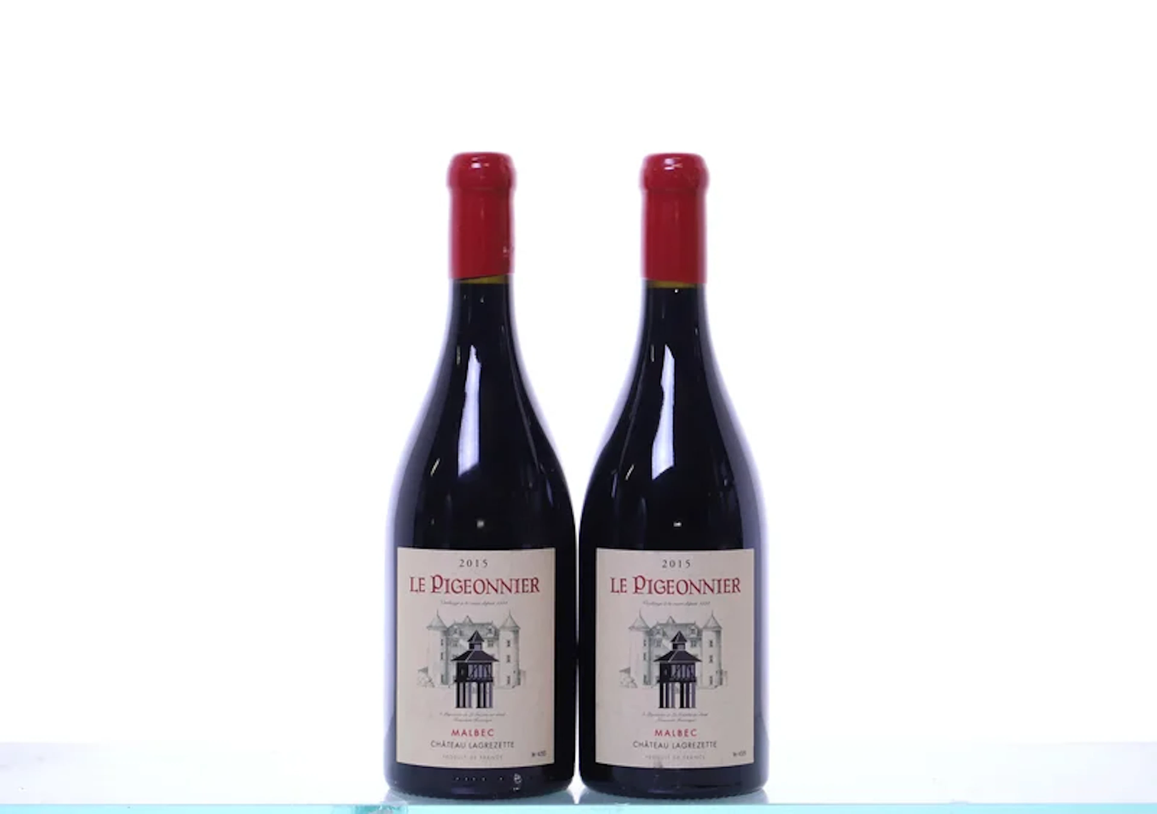 2 bottles. CAHORS Château La Grézette, Le Pigeonnier, 2015.