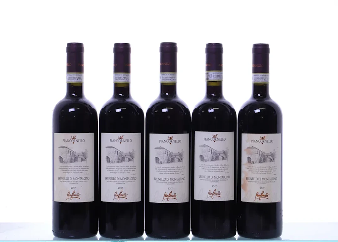 5 bottles. PIANCORNELLO Brunello di Montalcino, 2017.