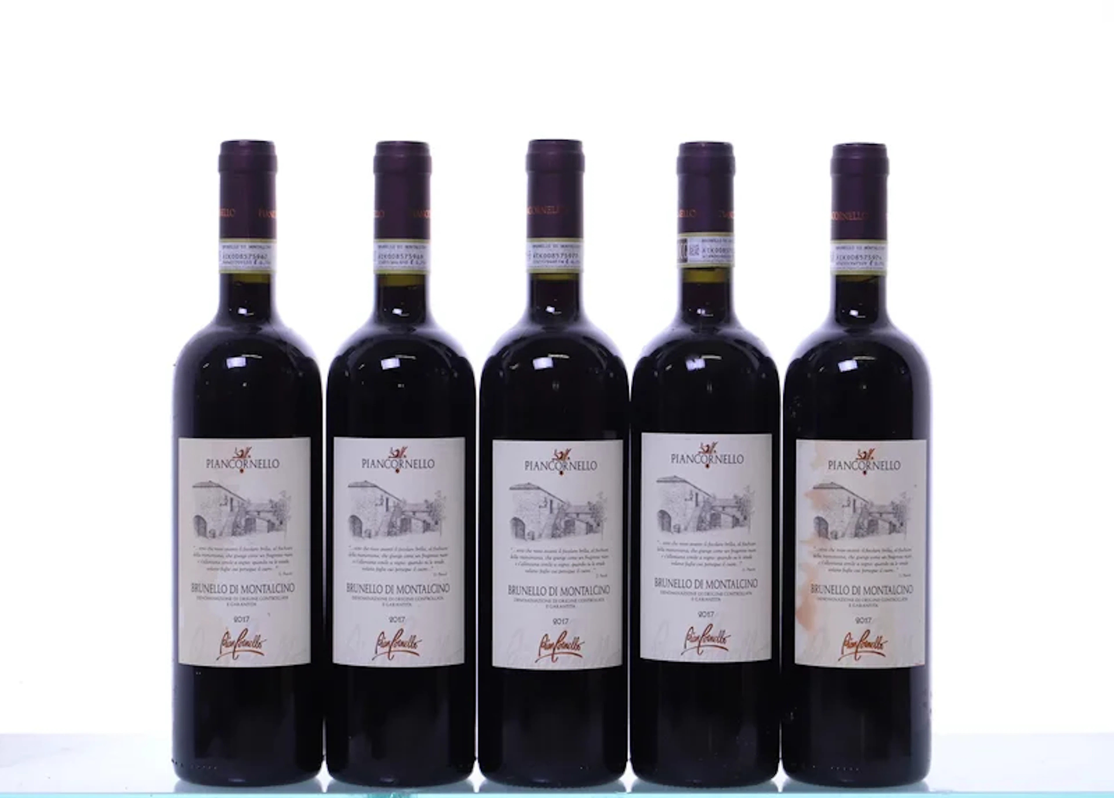 5 bottles. PIANCORNELLO Brunello di Montalcino, 2017.