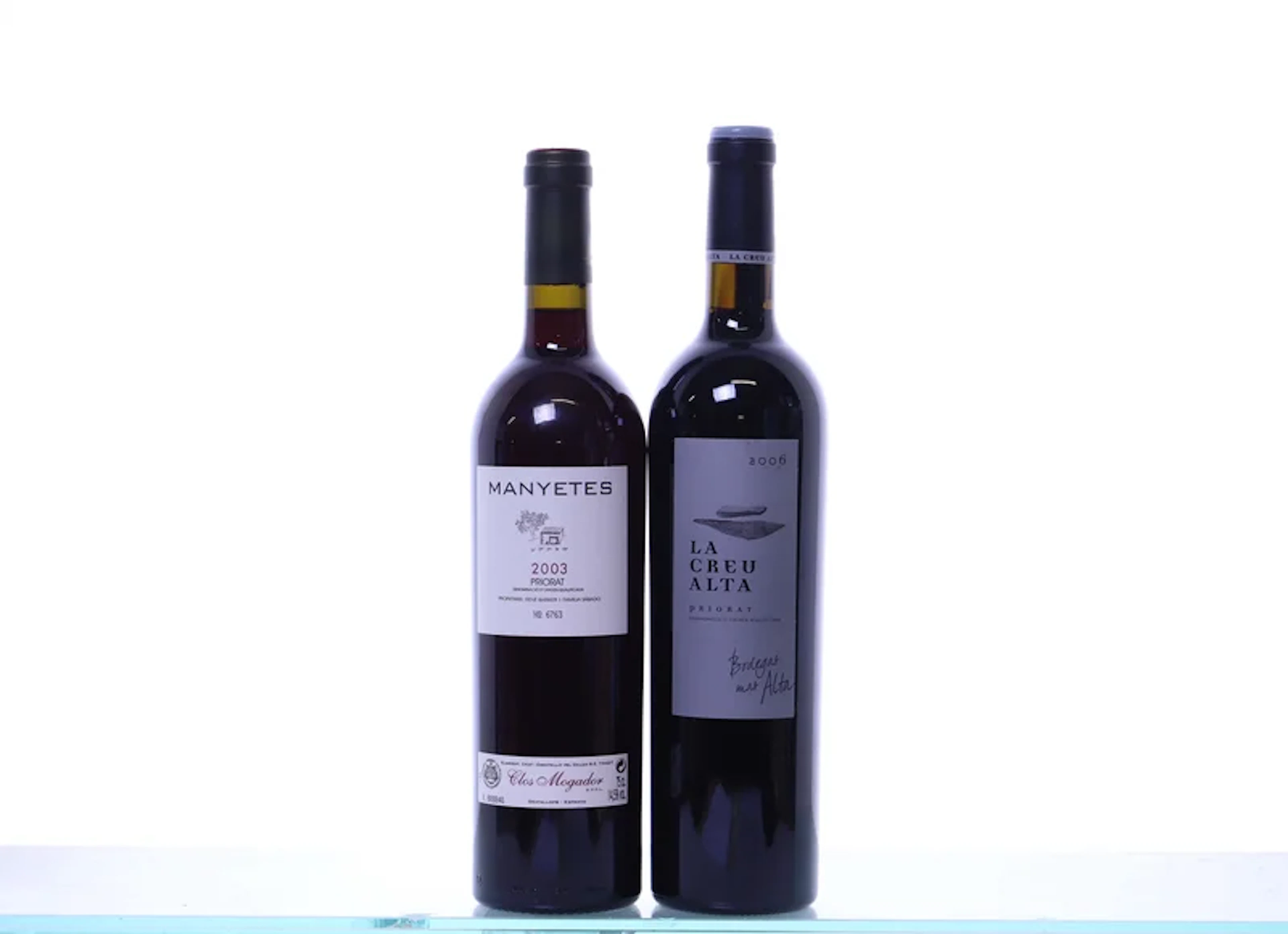 2 bottles. PRIORAT mixed. 1x 2003 Manyetes, 1x 2006 La Creu Alta.