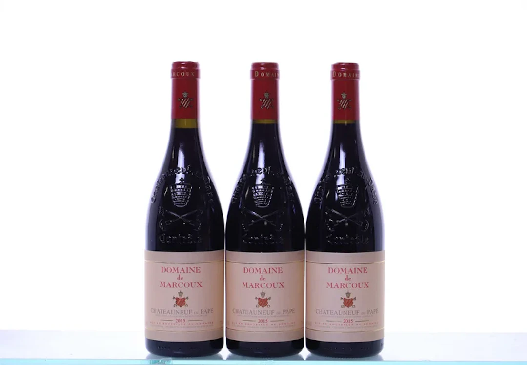 3 bottles. MARCOUX Châteauneuf-du-Pape, 2015.