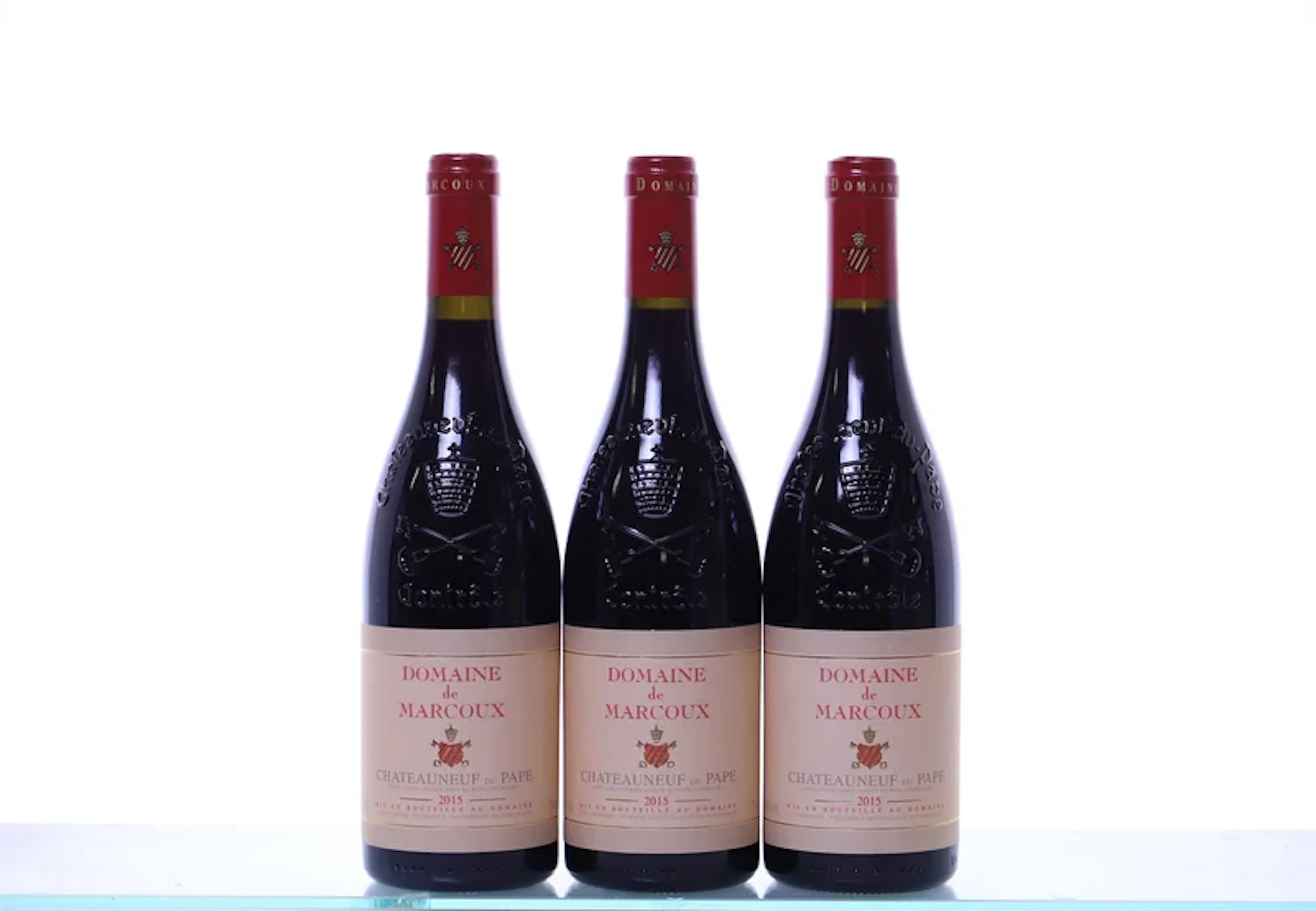 3 bottles. MARCOUX Châteauneuf-du-Pape, 2015.