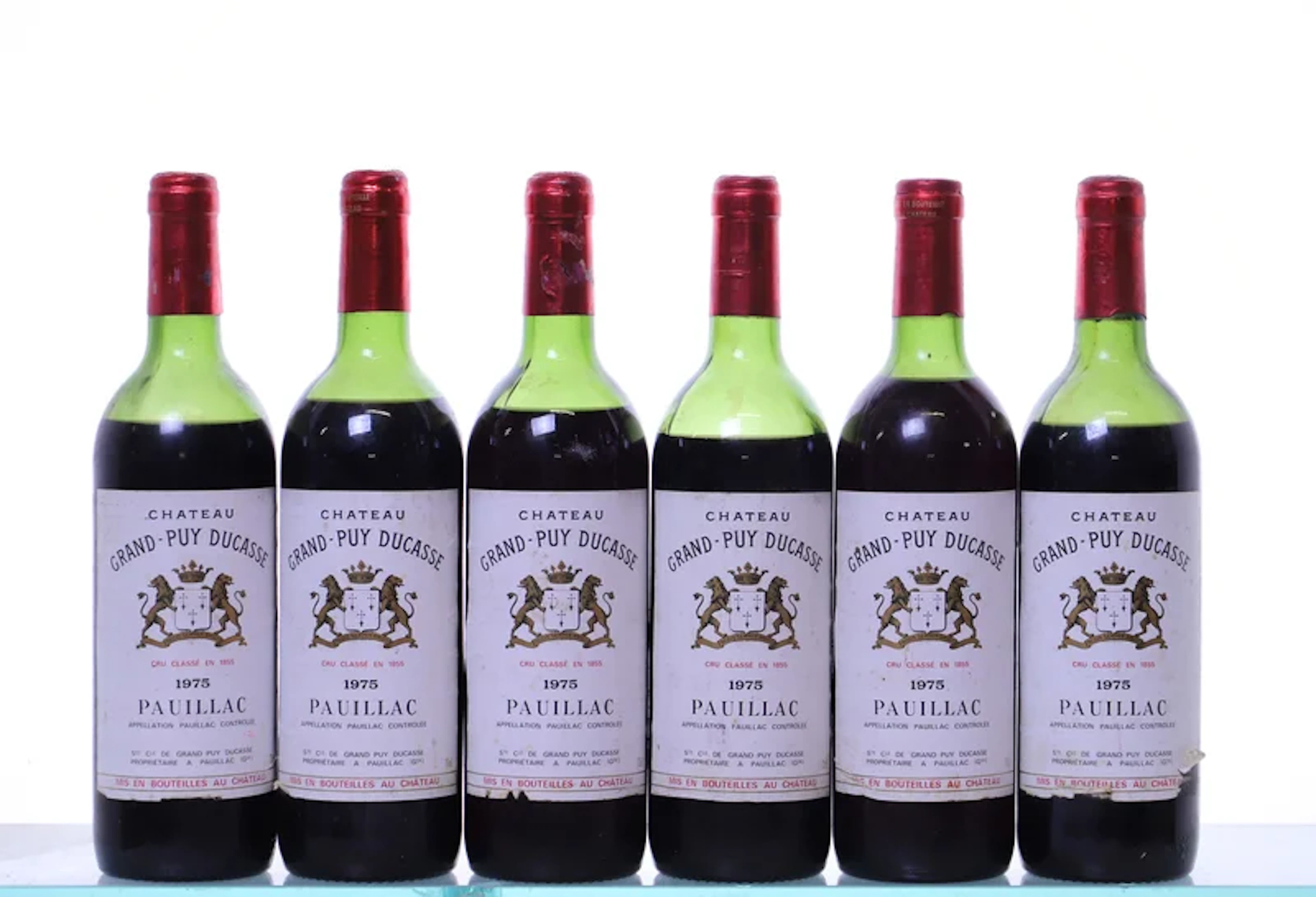 6 bottles. Château Grand-Puy Ducasse 5ème Cru Pauillac, 1975.