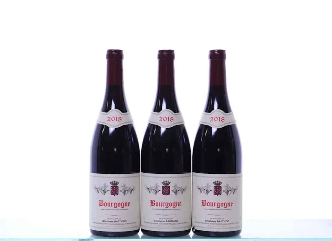 3 bottles. BARTHOD Ghislaine, Bourgogne, 2018.