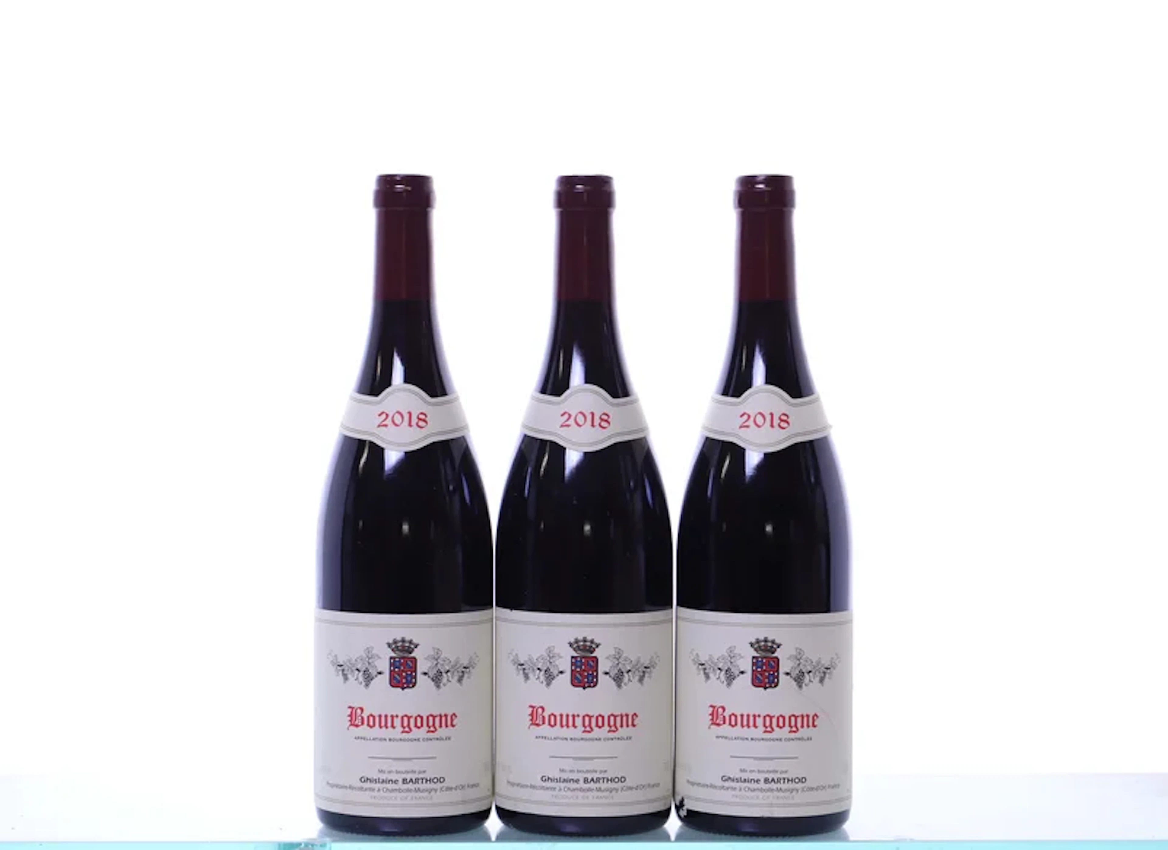 3 bottles. BARTHOD Ghislaine, Bourgogne, 2018.