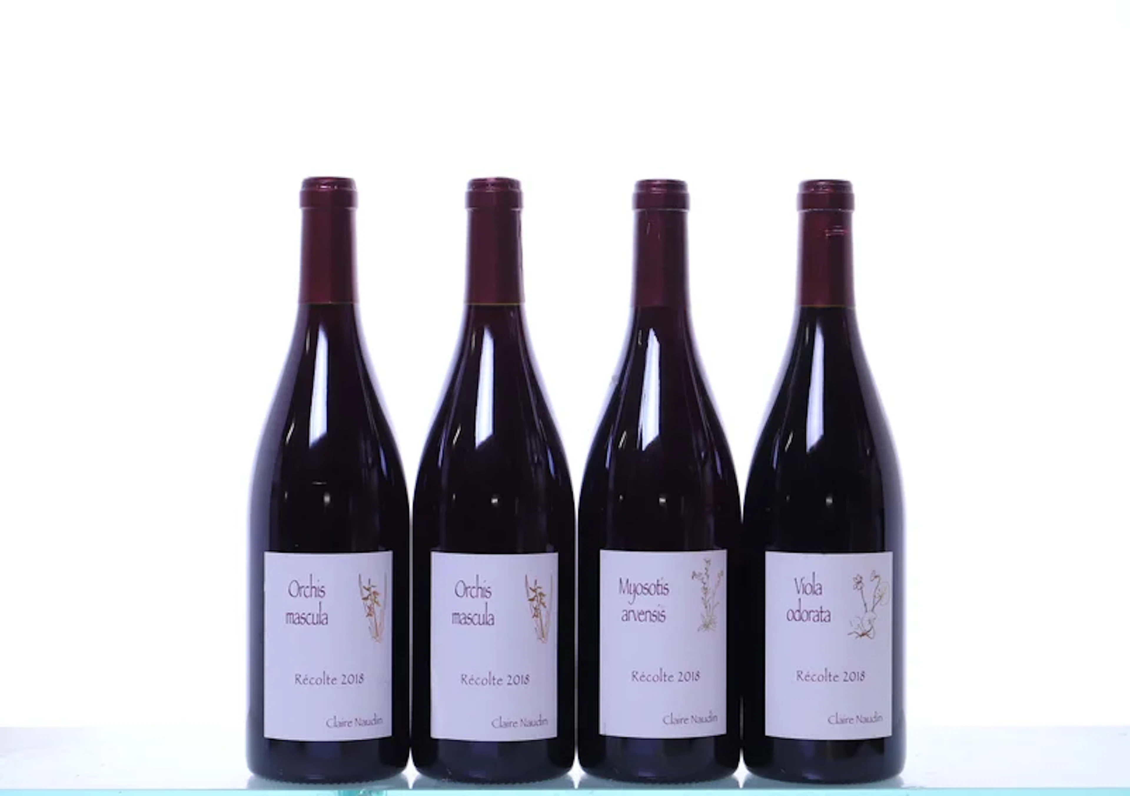 4 bottles. NAUDIN-FERRAND Hautes Côtes de Nuits, 2018. 1x Myosotis