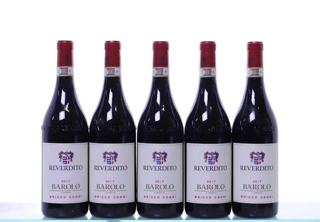 5 bottles. RIVERDITO, Barolo Bricco Cogni, 2017.