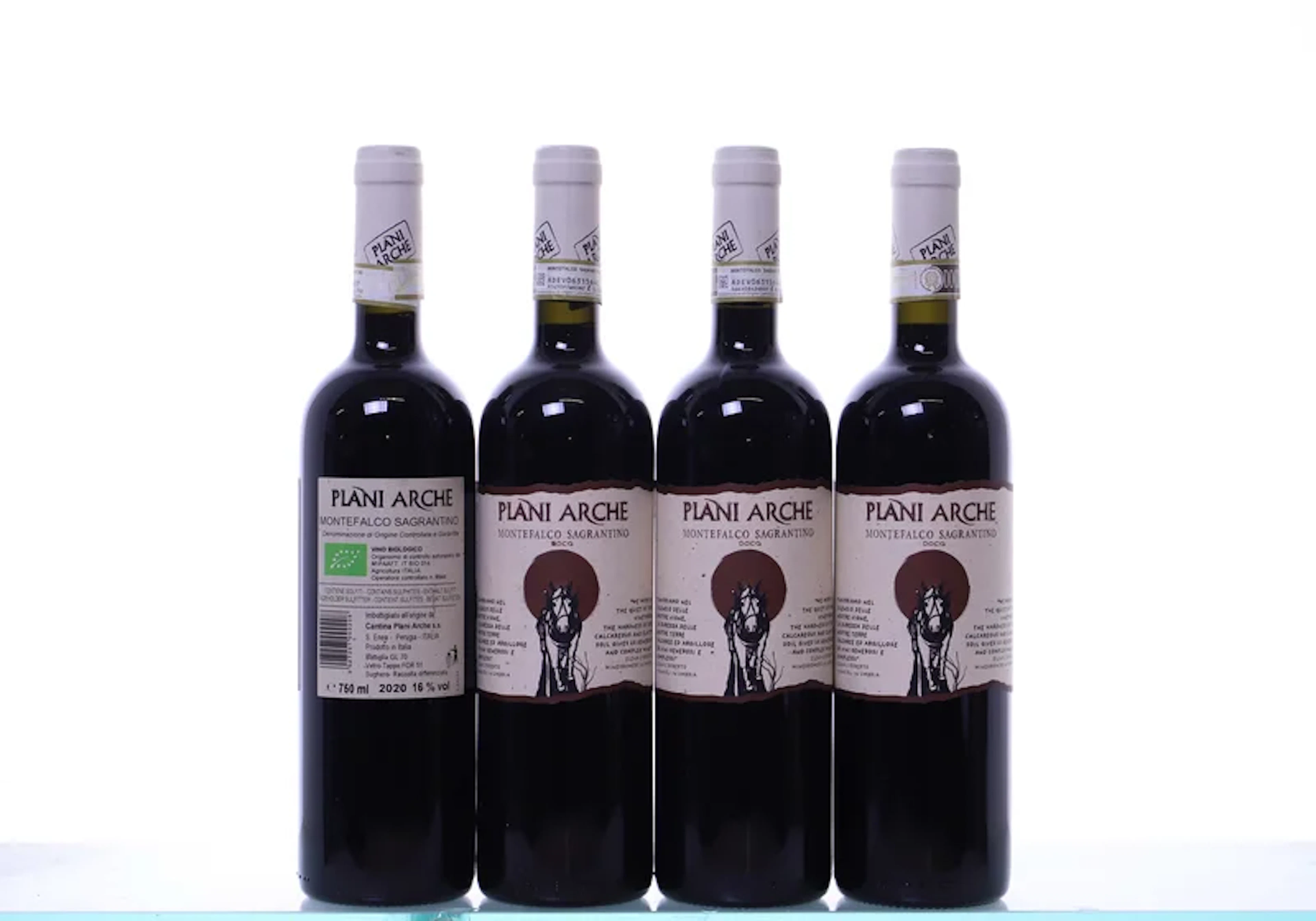 4 bottles. UMBRIA Plani Arche, Sagrantino di Montefalco, 2020.