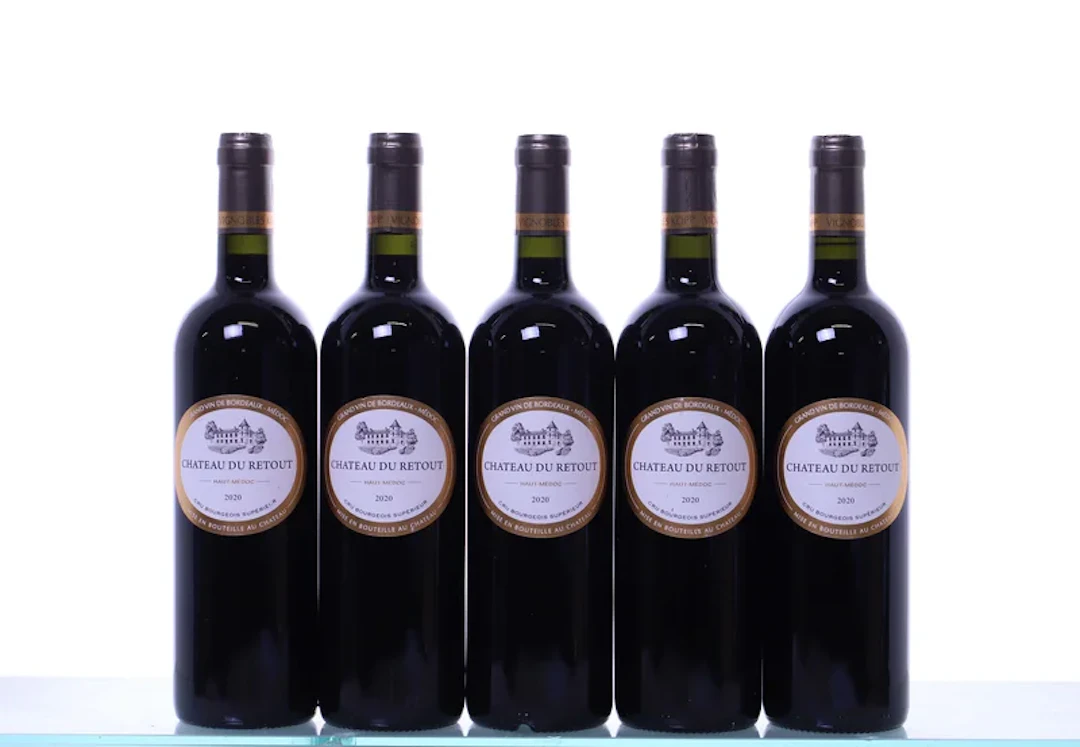 5 bottles. Château du Retout Cru Bourgeois Haut-Médoc, 2020. Rating: P90.