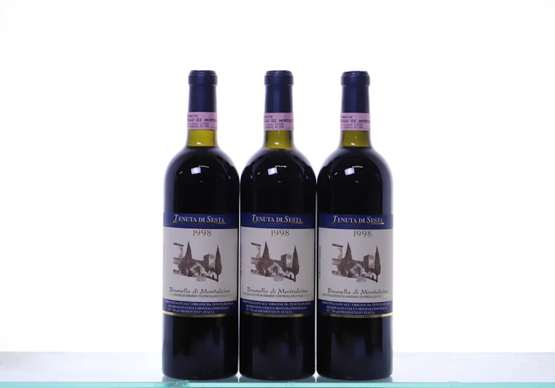 3 bottles. TENUTA DI SESTA Brunello di Montalcino, 1998.