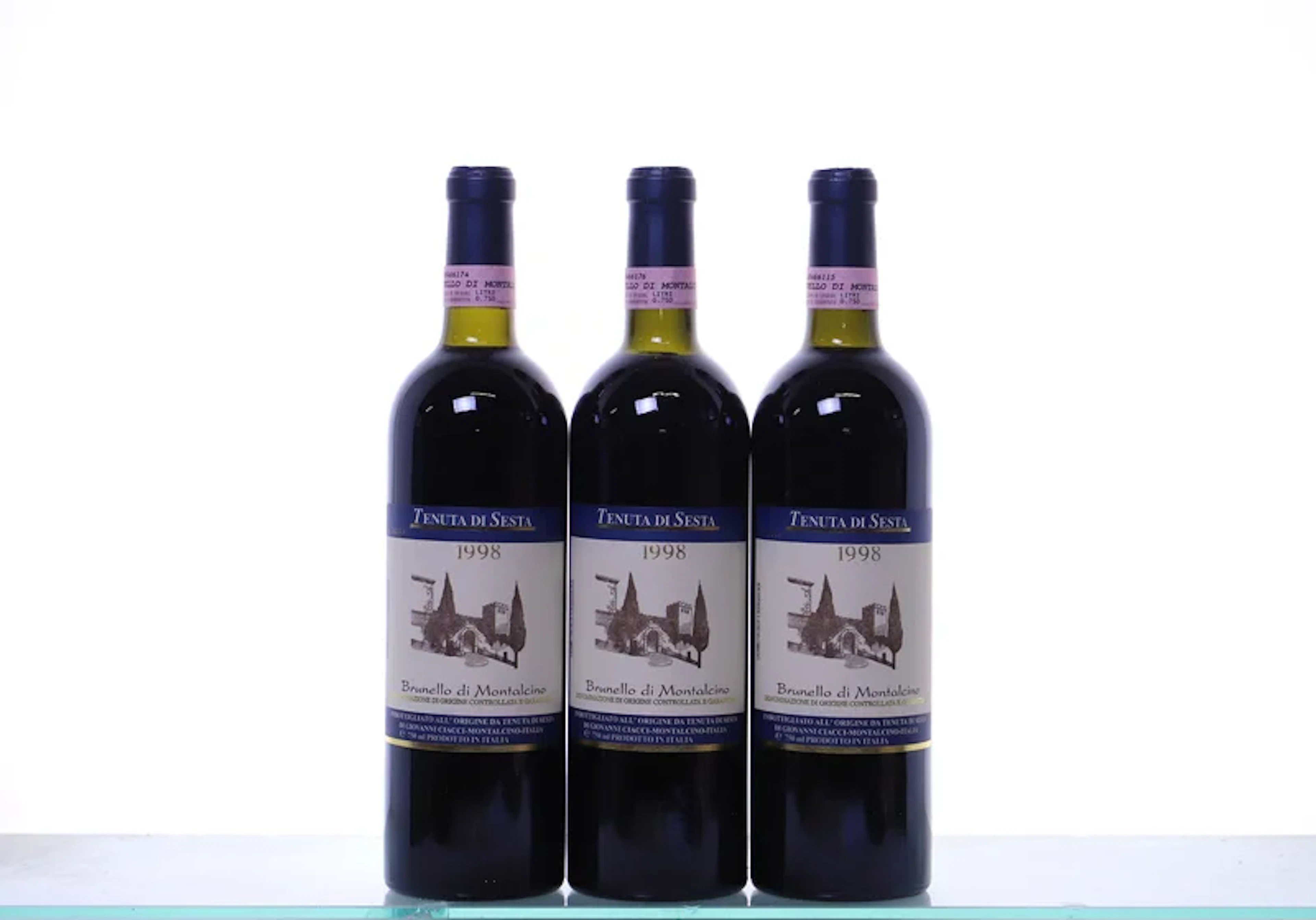 3 bottles. TENUTA DI SESTA Brunello di Montalcino, 1998.