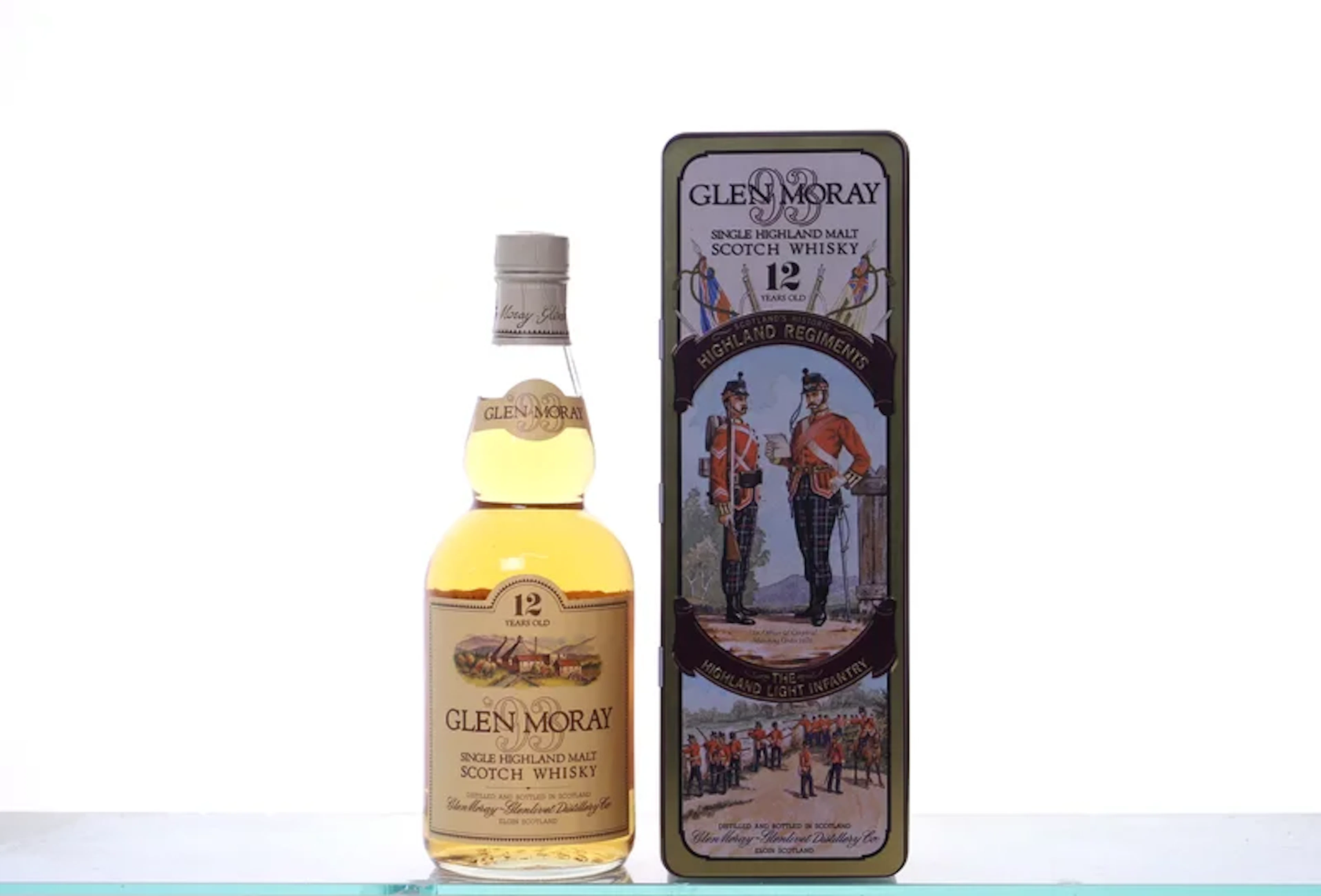 1 bottle 70cl (tin). WHISKY Speyside Single Malt Glen Moray 12 year