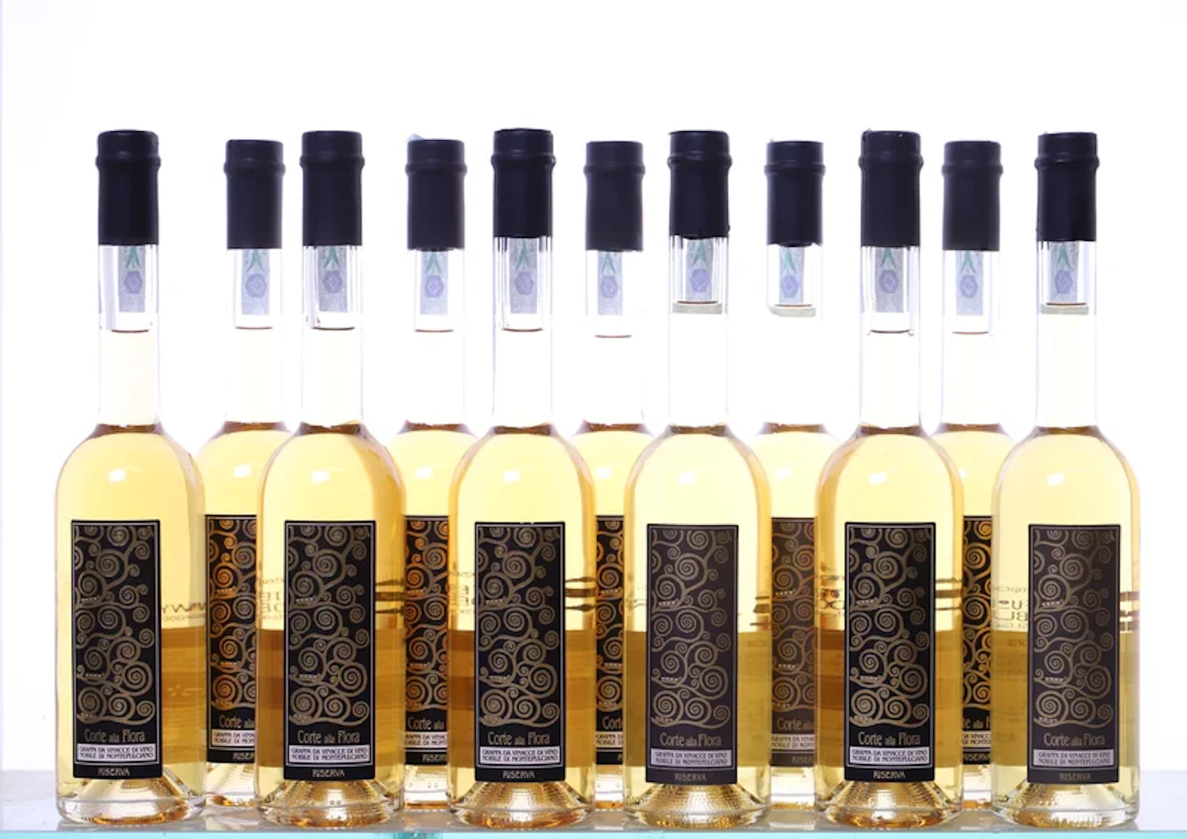11 bottles 50cl. GRAPPA Corte alla Flora, Grappa Vino Nobile di Montepulciano