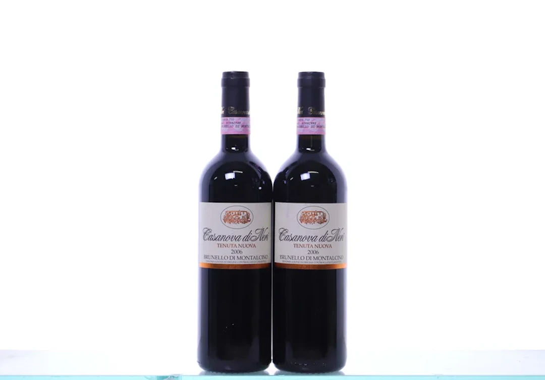 2 bottles. CASANOVA DI NERI Brunello di Montalcino Tenuta Nuova, 2006.