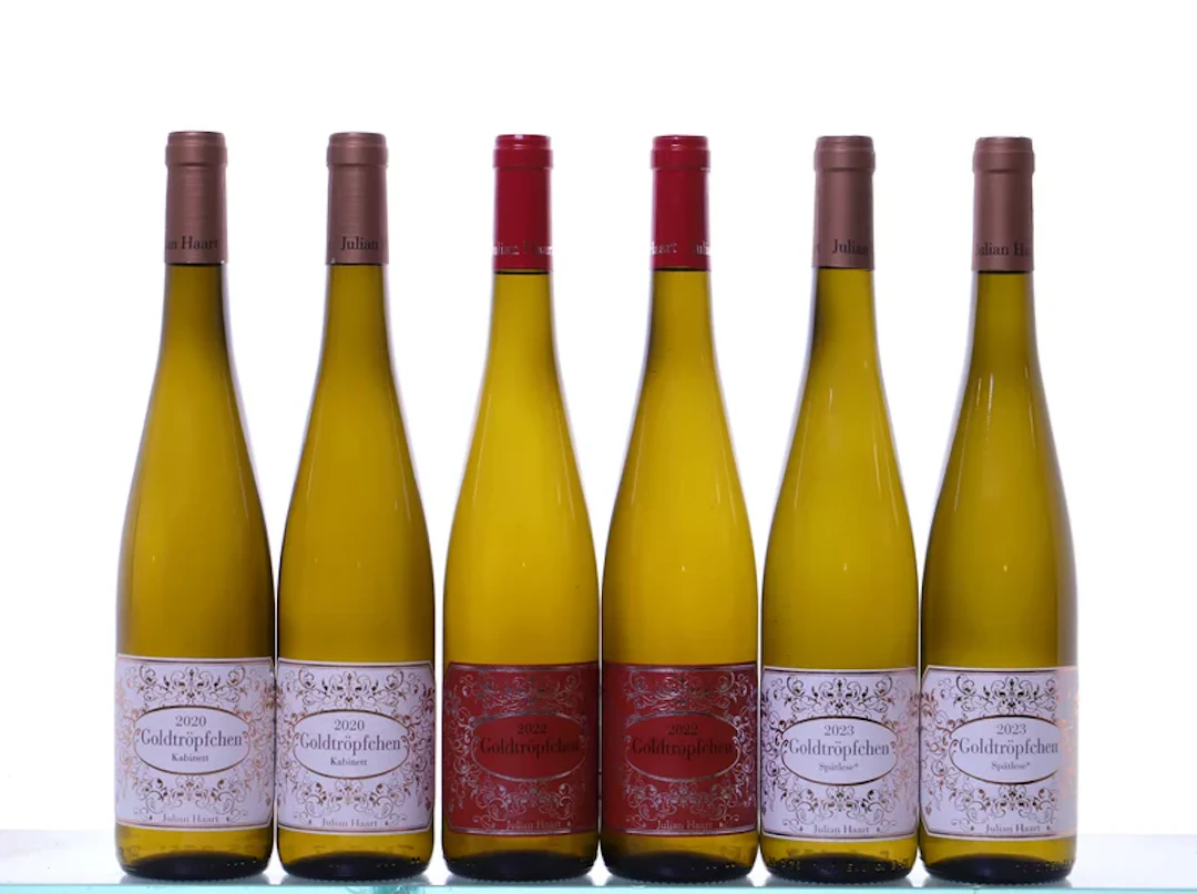 6 bottles. MOSEL Julian Haart, Piesporter Goldtröpfchen Riesling.