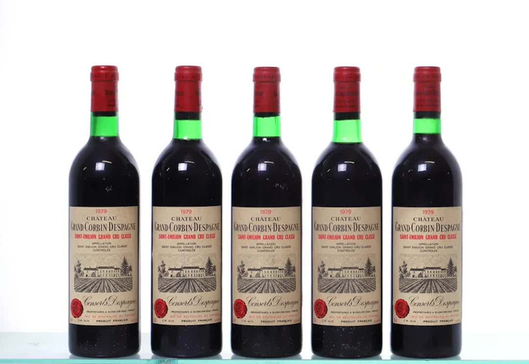 5 bottles. Château Grand Corbin-Despagne Grand Cru Classé Saint-Emilion, 1979.
