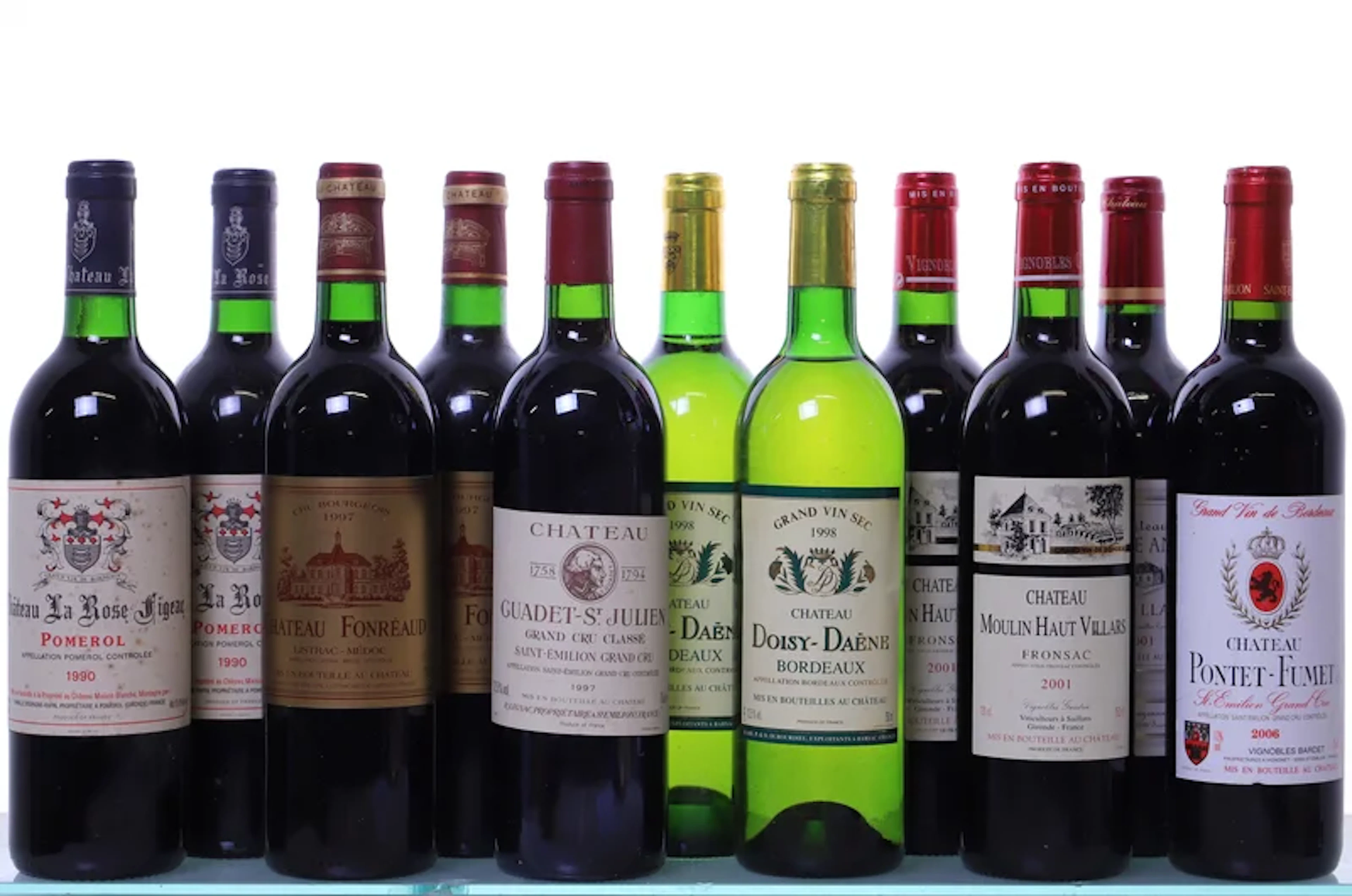11 bottles. Bordeaux mixed 1990-2006.