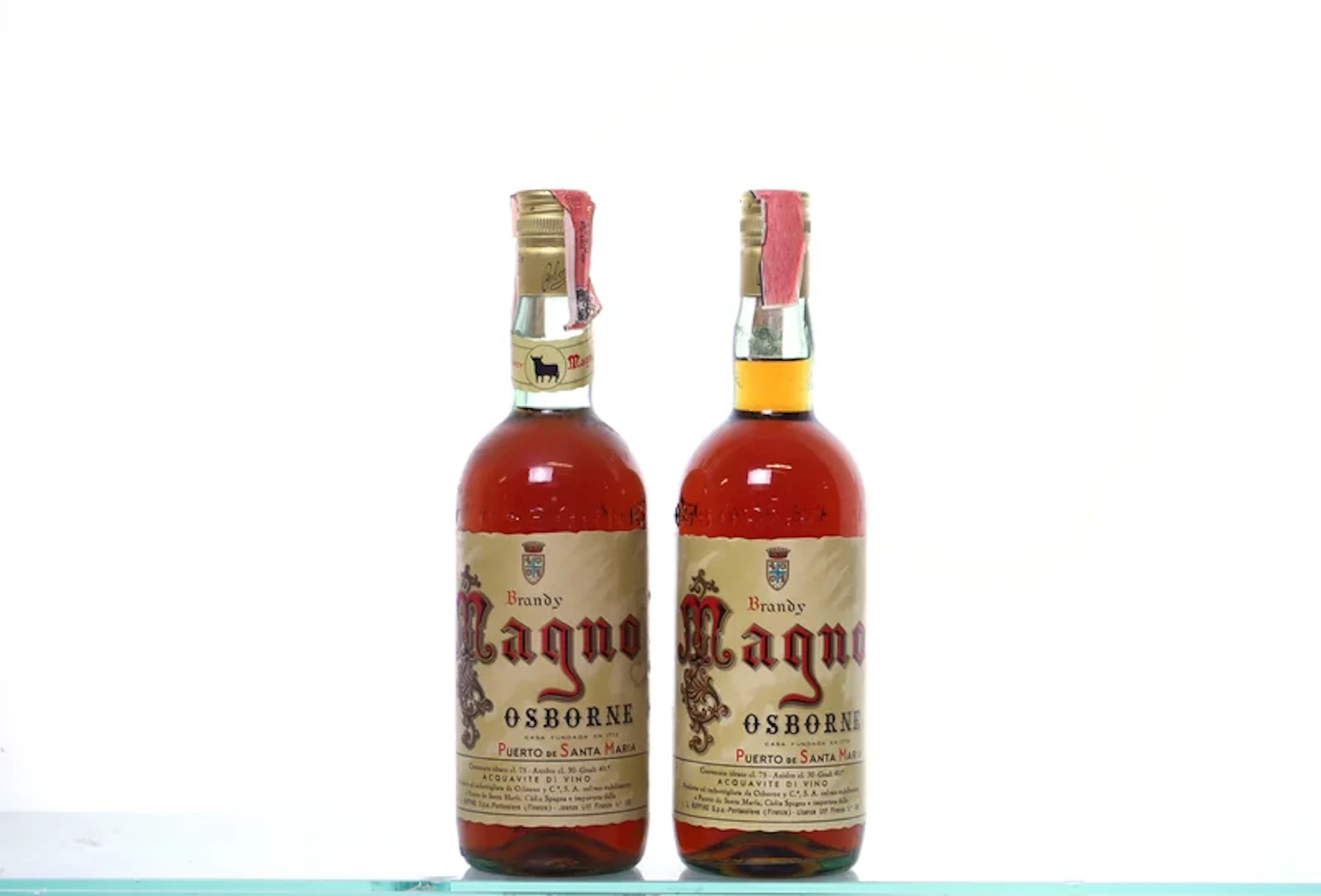 2 bottles. BRANDY Osborne Magno. 40%.