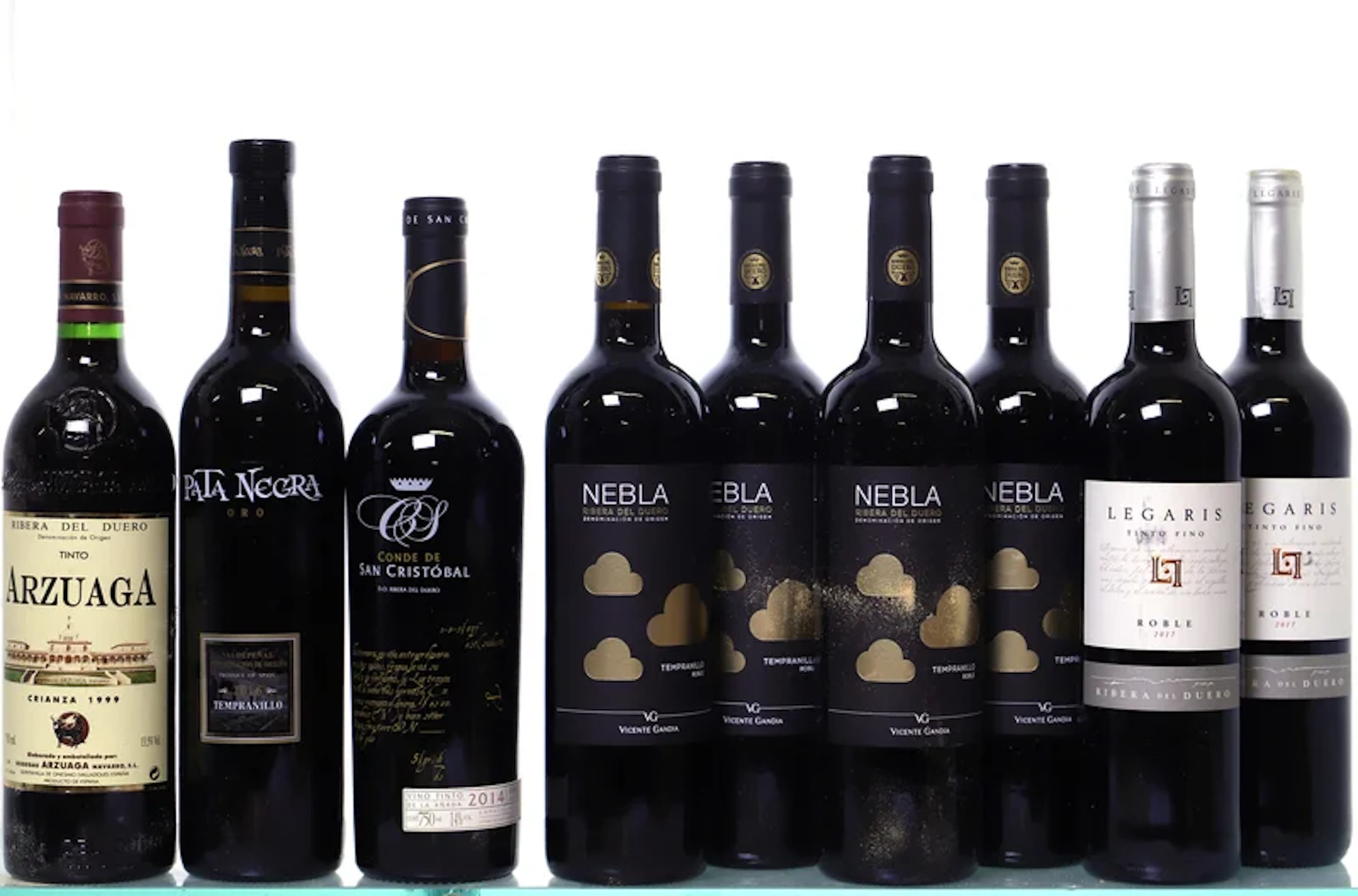 9 bottles. SPAIN mixed 1999-2017.
