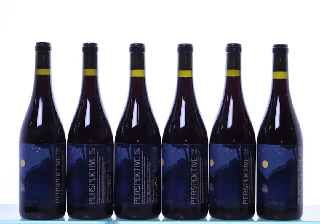 6 bottles. NEUSIEDLERSEE Koppitsch, Perspektive Rot, 2018.