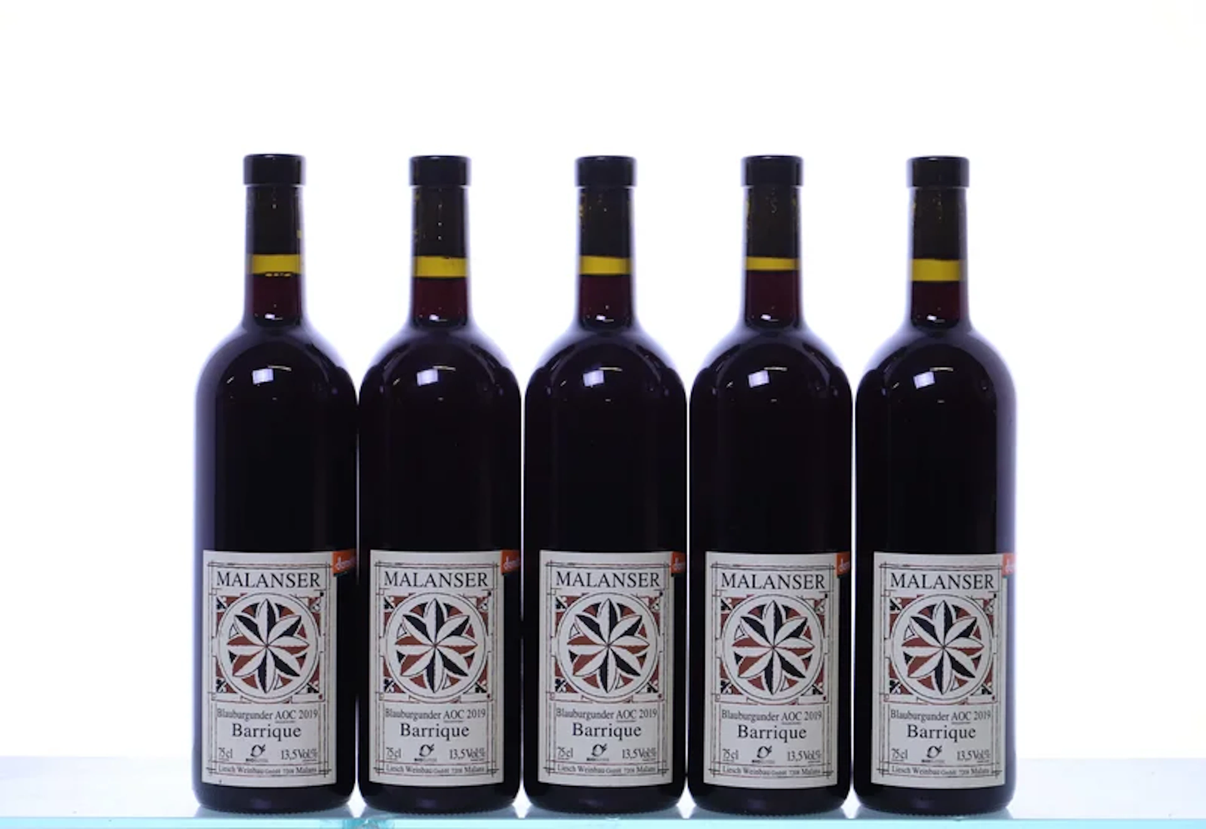 5 bottles. GRAUBÜNDEN Liesch, Malanser Blauburgunder Barrique, 2019.