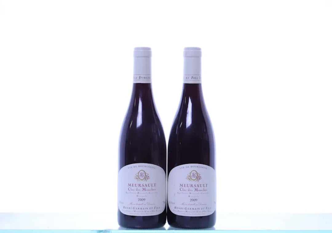 2 bottles. GERMAIN Henri, Meursault Clos des Mouches, 2009.