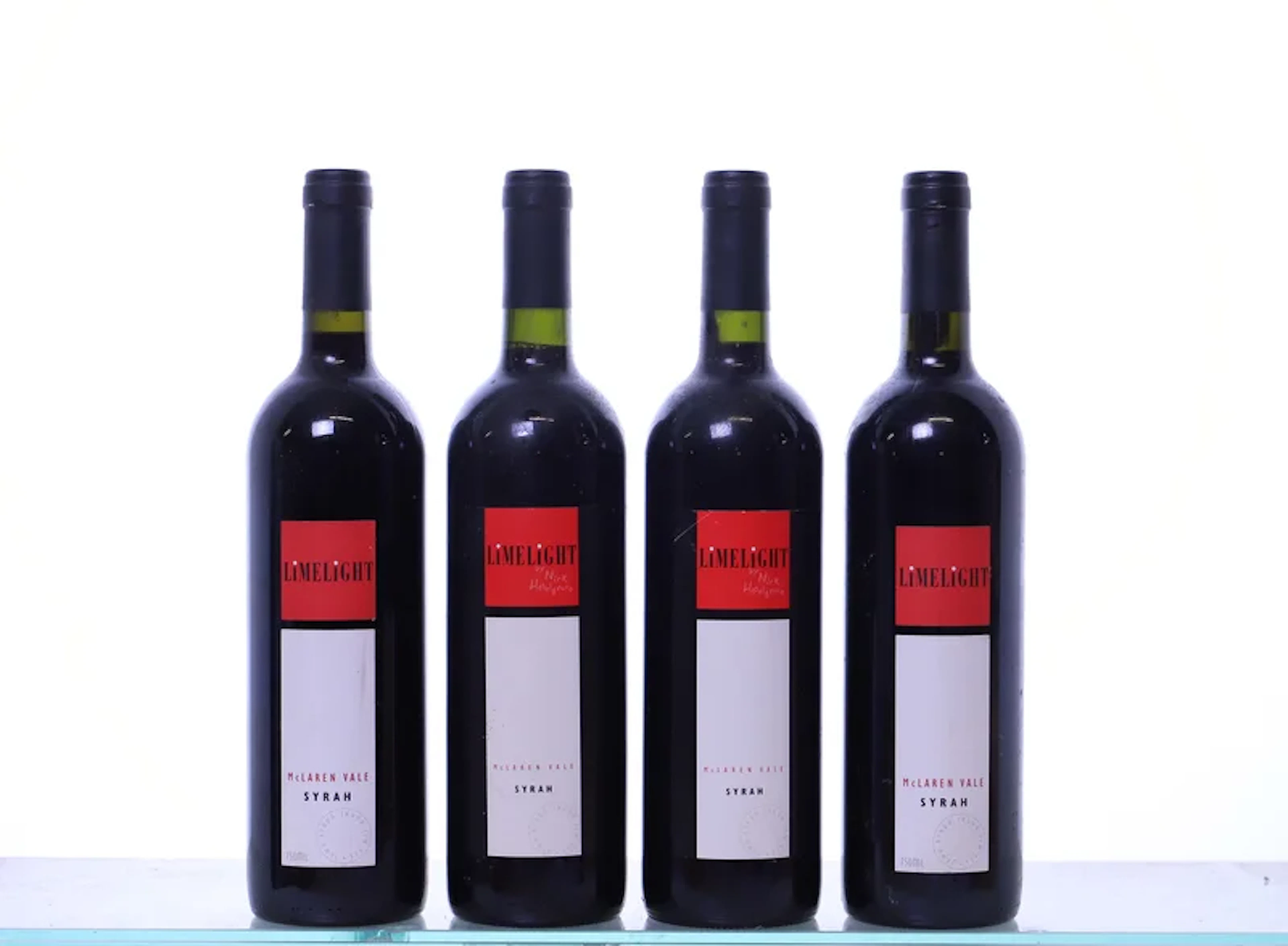 4 bottles. H.P WINES Limelight Syrah. 2x 1998, 2x 1999.