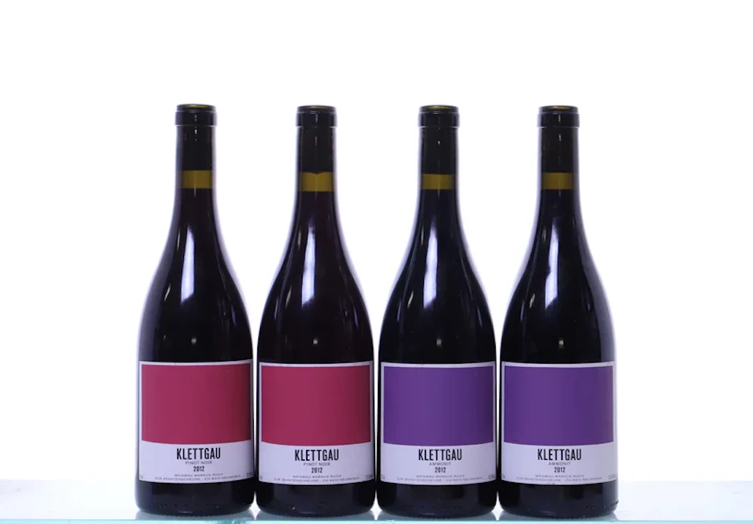 4 bottles. SCHAFFHAUSEN Markus Ruch, Klettgau, 2012. 2x Amonit, 2x Pinot Noir.