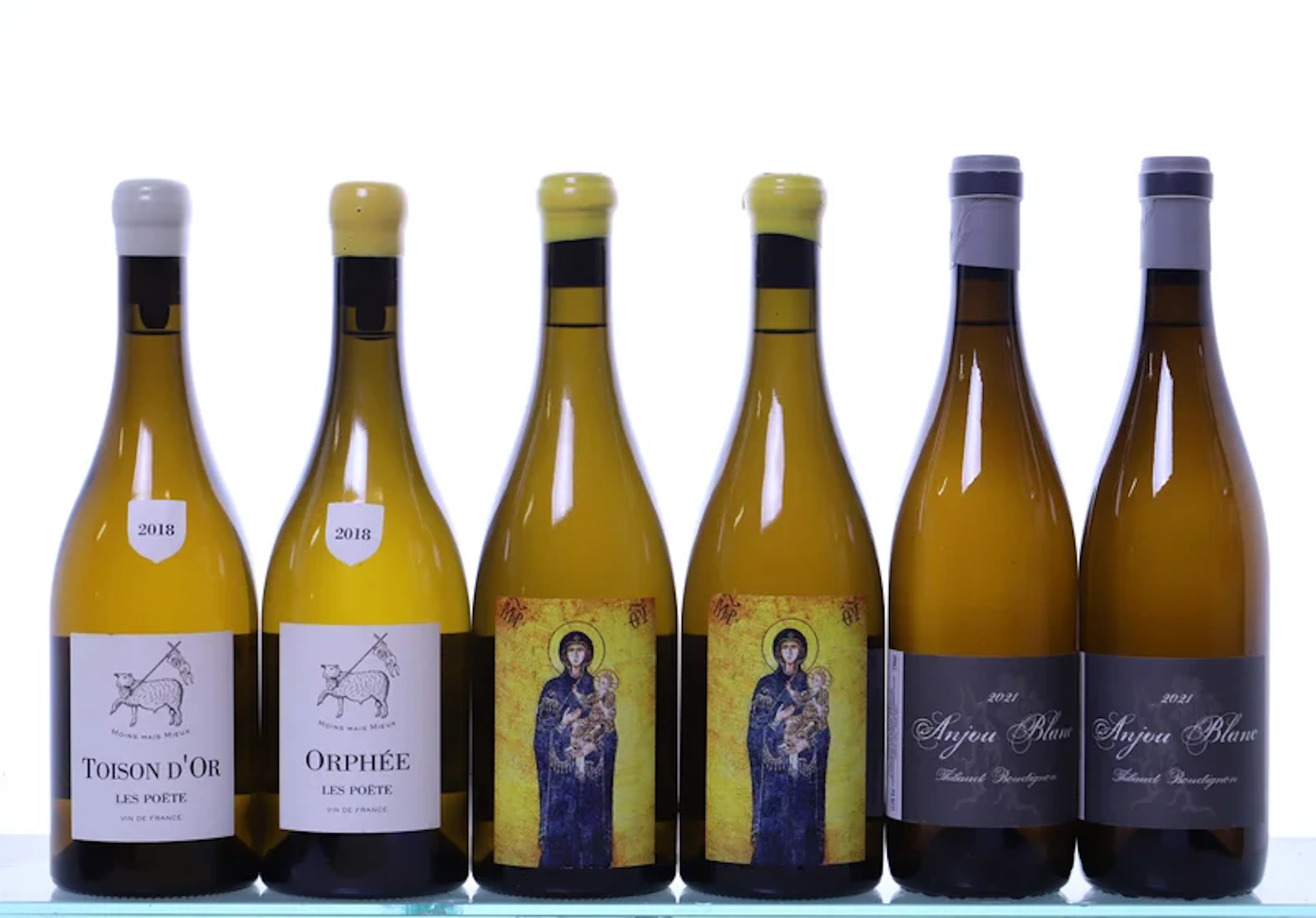 6 bottles. LOIRE WHITE WINE mixed. 1x 2018 Toison d'Or Pinot Gris