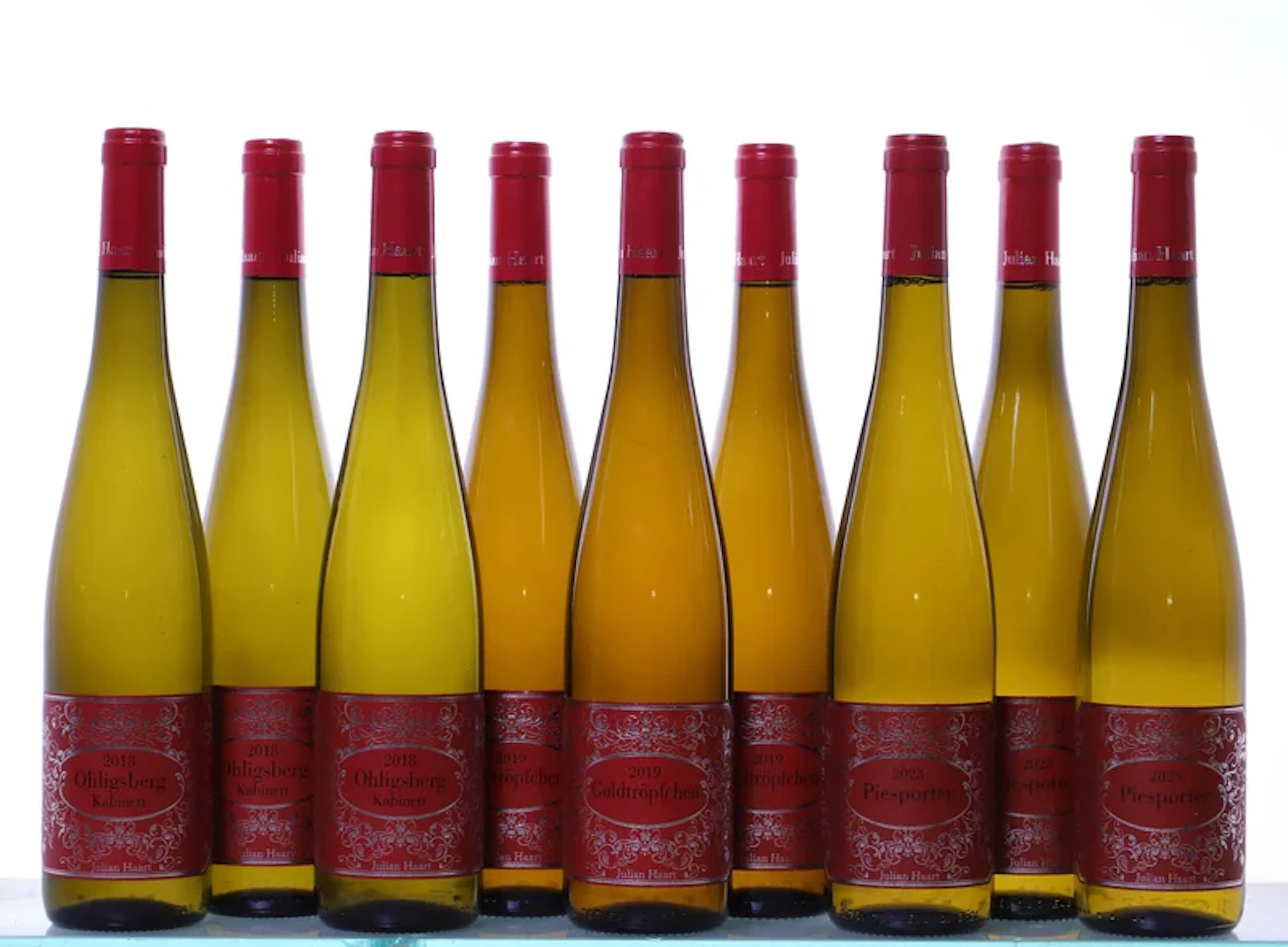 9 bottles. MOSEL Julian Haart, Riesling mixed. 3x 2018 Ohligsberg