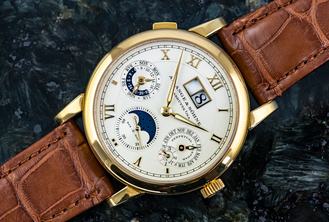 A. Lange und Soehne 310.021 Langematik Ewiger Kalender Gelbgold Full Set