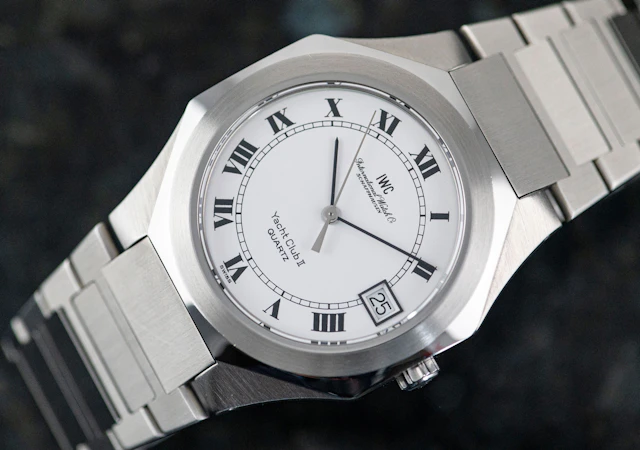 IWC 3012 seltene Jumbo Yacht Club II white dial Gerald Genta Stahl