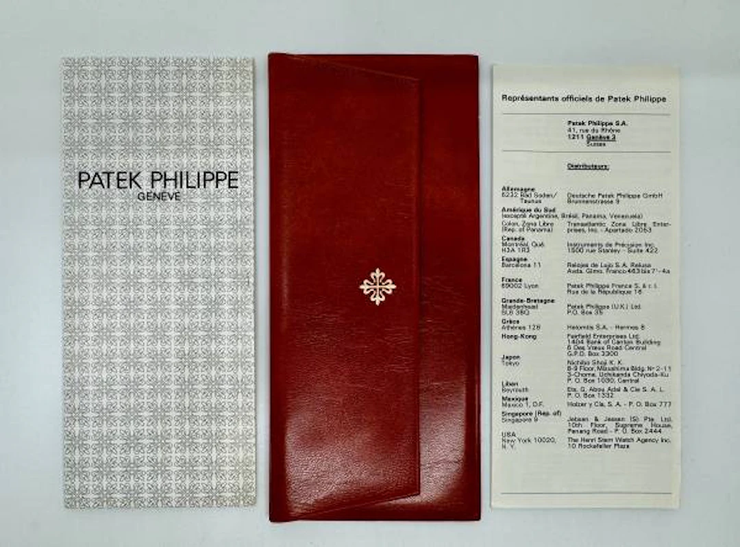 Patek Philippe Kunststoff Etui für das Zertifikat zur Nautilus 3700 Stahl 1976