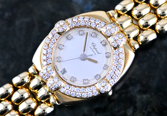 Chopard 5229 32/5120/11 Gstaad Diamant Lünette Gelbgold orig. Goldband