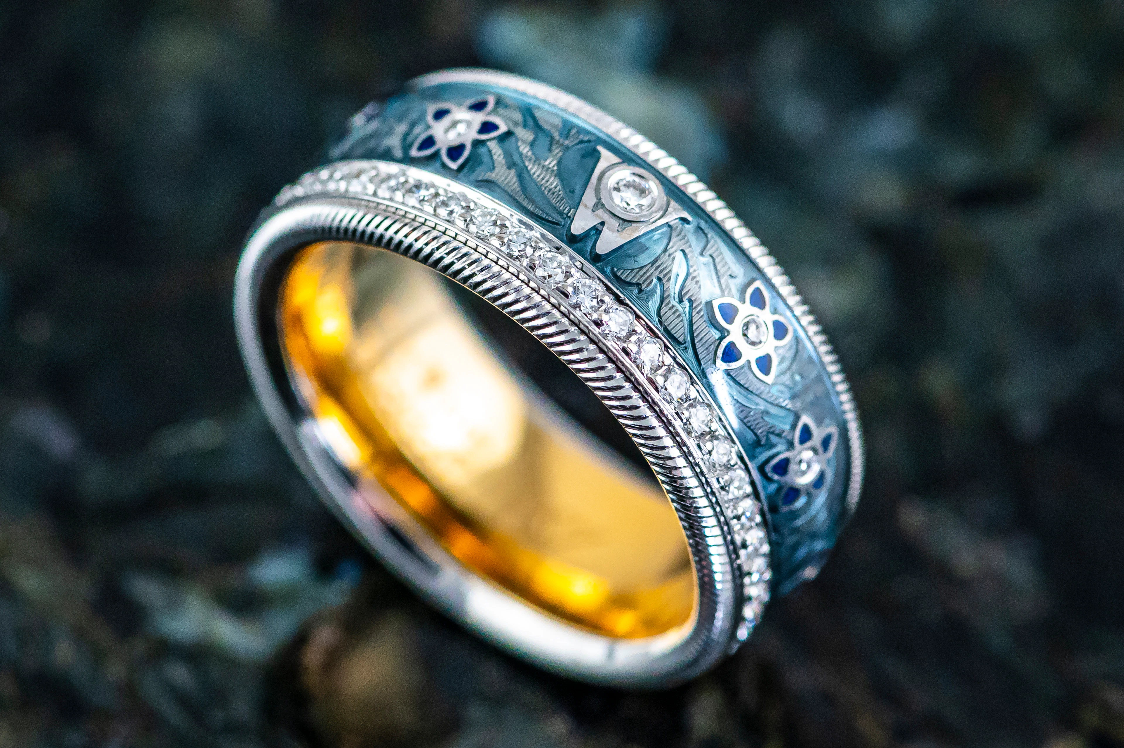 Wellendorff Ring Heidelbeere mit Diamanten Ringgröße 57