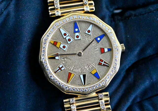 Corum 44.810.65 V067 A012 seltene Admirals Cup Diamant orig. Goldband