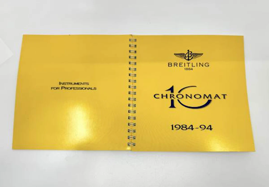 Breitling Ringbuch 10 Jahre Chronomat 1984 bis 1994 in englisch